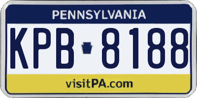 PA license plate KPB8188