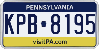 PA license plate KPB8195
