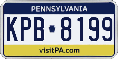 PA license plate KPB8199