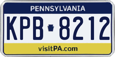 PA license plate KPB8212