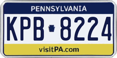 PA license plate KPB8224