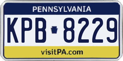 PA license plate KPB8229