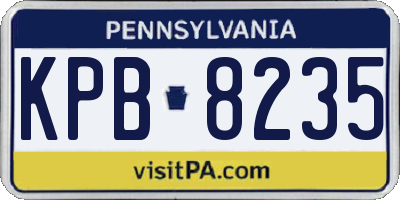 PA license plate KPB8235