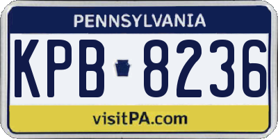 PA license plate KPB8236