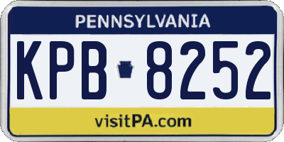 PA license plate KPB8252
