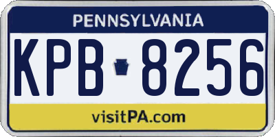 PA license plate KPB8256