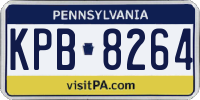 PA license plate KPB8264