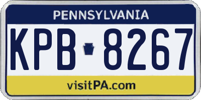 PA license plate KPB8267