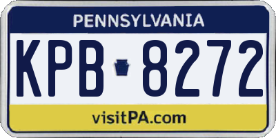 PA license plate KPB8272
