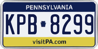 PA license plate KPB8299