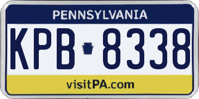 PA license plate KPB8338