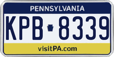 PA license plate KPB8339