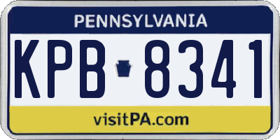 PA license plate KPB8341