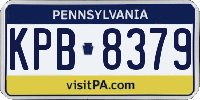 PA license plate KPB8379
