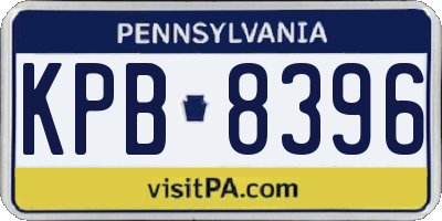 PA license plate KPB8396