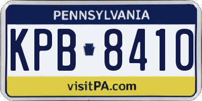 PA license plate KPB8410