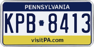 PA license plate KPB8413