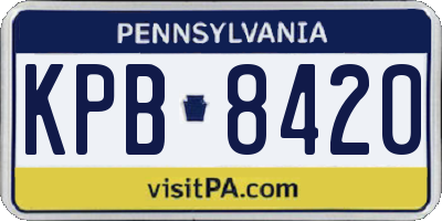 PA license plate KPB8420