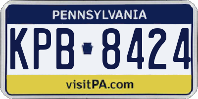 PA license plate KPB8424