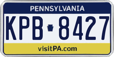 PA license plate KPB8427