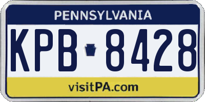 PA license plate KPB8428