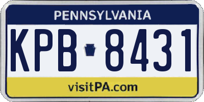PA license plate KPB8431