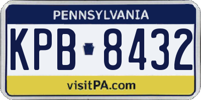PA license plate KPB8432