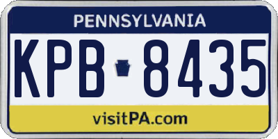 PA license plate KPB8435