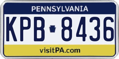 PA license plate KPB8436