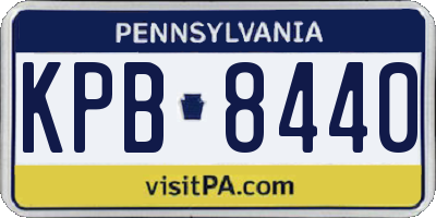 PA license plate KPB8440