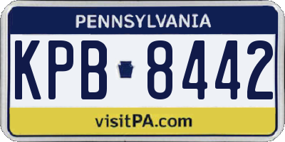 PA license plate KPB8442