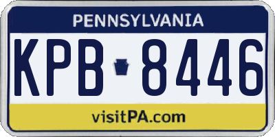 PA license plate KPB8446