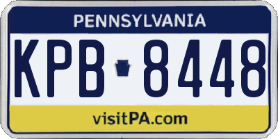 PA license plate KPB8448