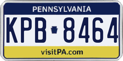 PA license plate KPB8464
