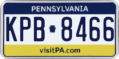 PA license plate KPB8466