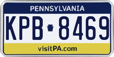 PA license plate KPB8469
