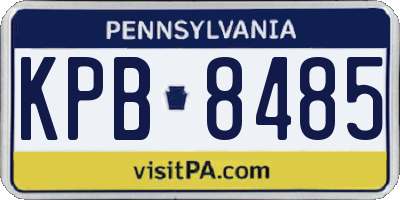 PA license plate KPB8485
