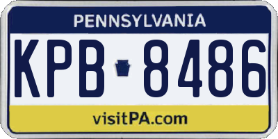 PA license plate KPB8486