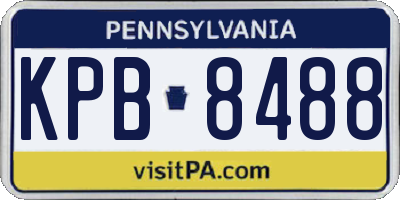 PA license plate KPB8488