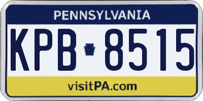 PA license plate KPB8515
