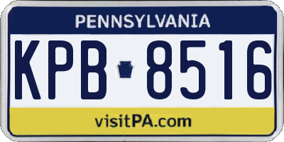 PA license plate KPB8516