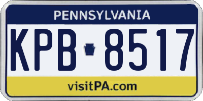 PA license plate KPB8517