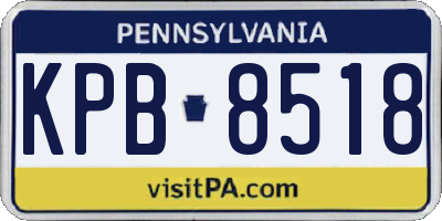 PA license plate KPB8518