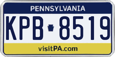 PA license plate KPB8519