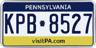 PA license plate KPB8527