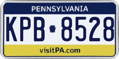 PA license plate KPB8528