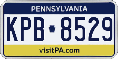PA license plate KPB8529
