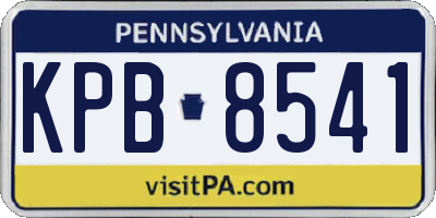 PA license plate KPB8541