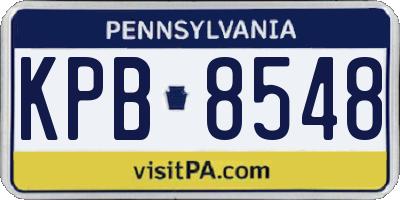 PA license plate KPB8548