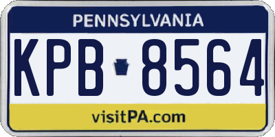 PA license plate KPB8564